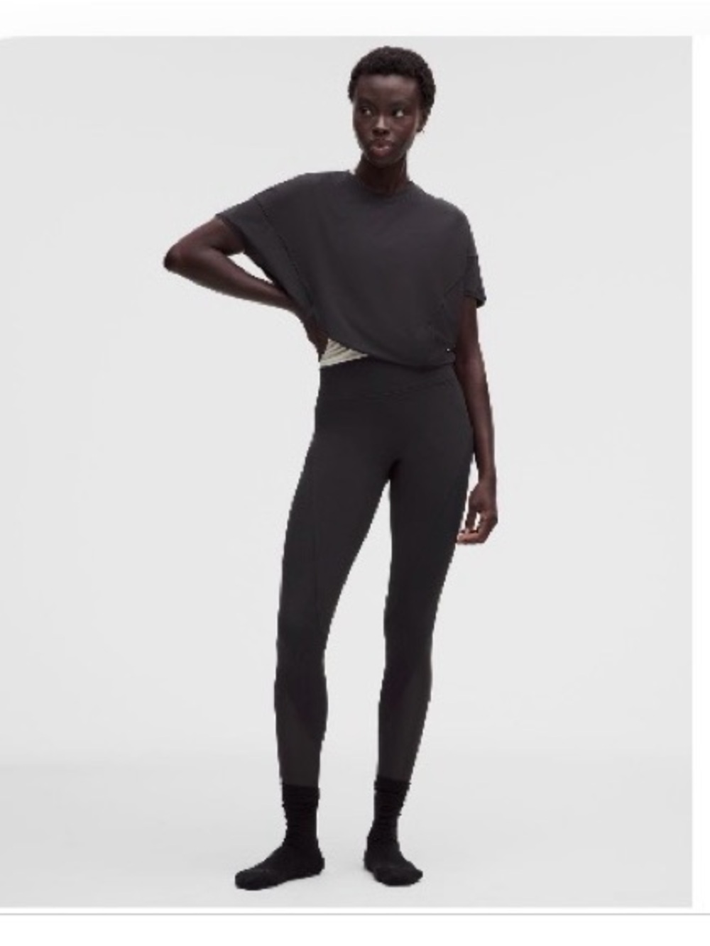 Lululemon:Nulu & Mesh No Line High-Rise Studio Tight 25”- Size 12
